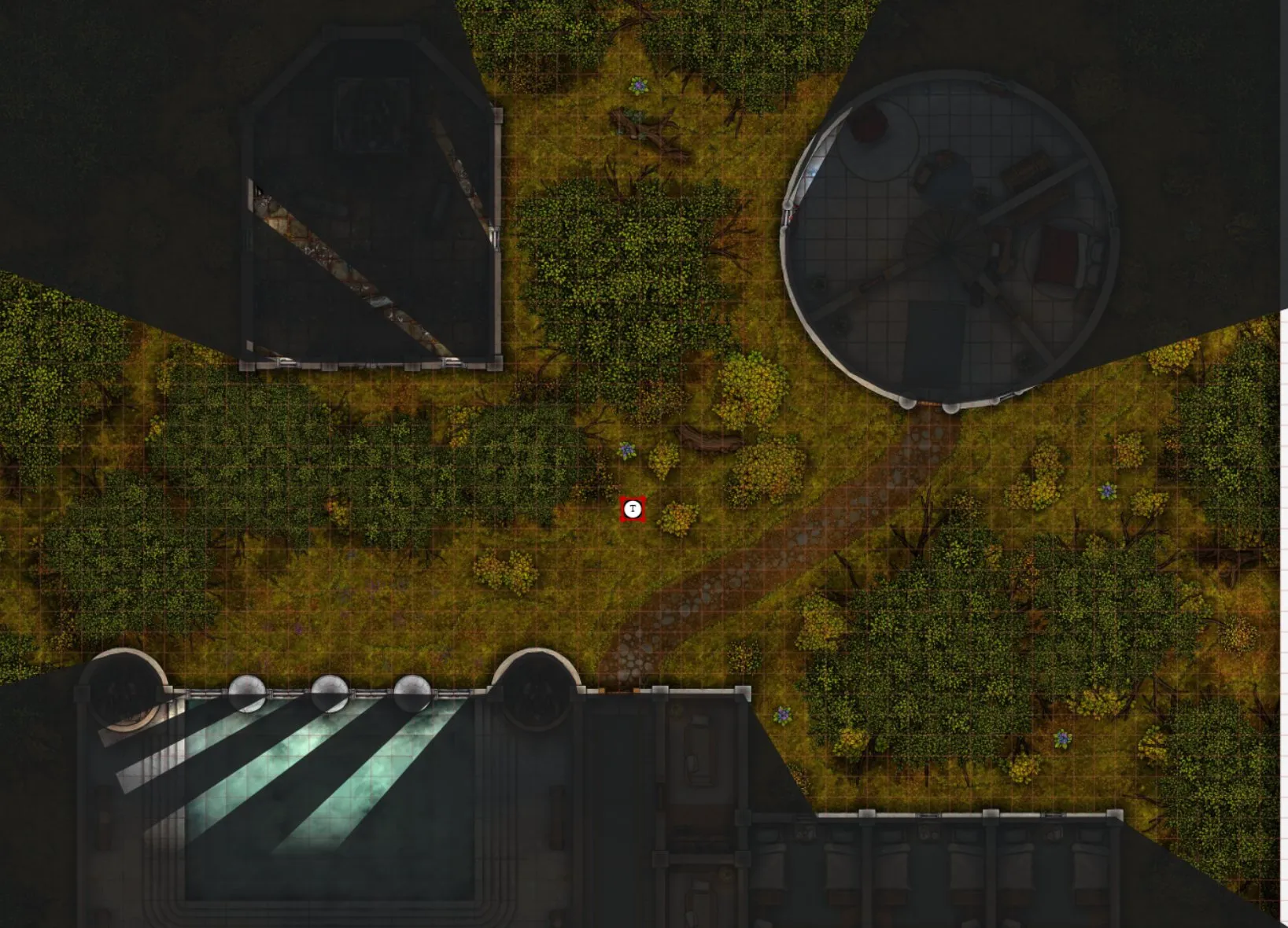Ambient light between buildings