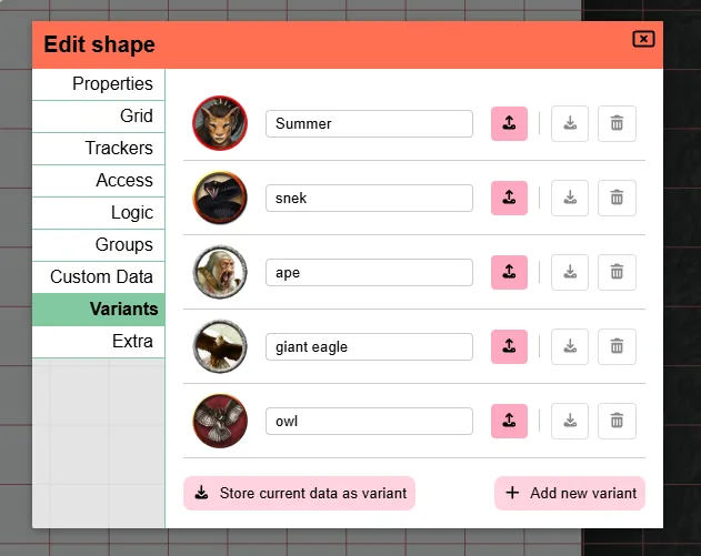 New variant system